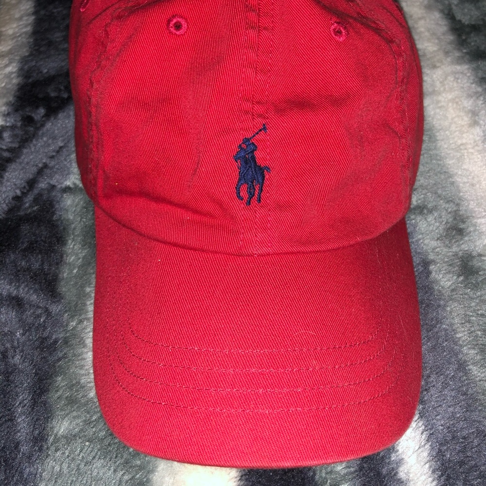 POLO RALPH LAUREN dad hat RED one size